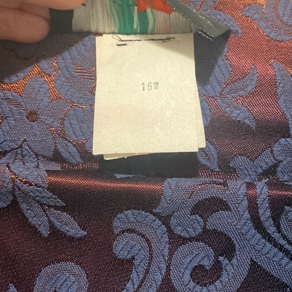 NWT Vintage David Rose Winter Blue Jacquard Blazer | Size 16W - Picture 7 of 16